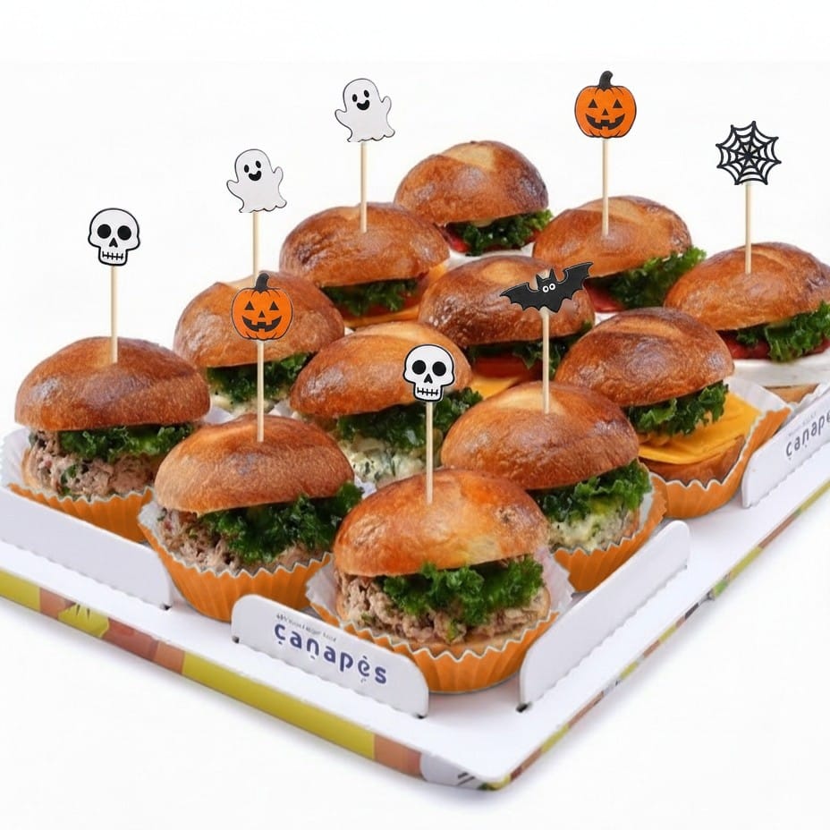 Halloween Breakfast Brioche Sliders