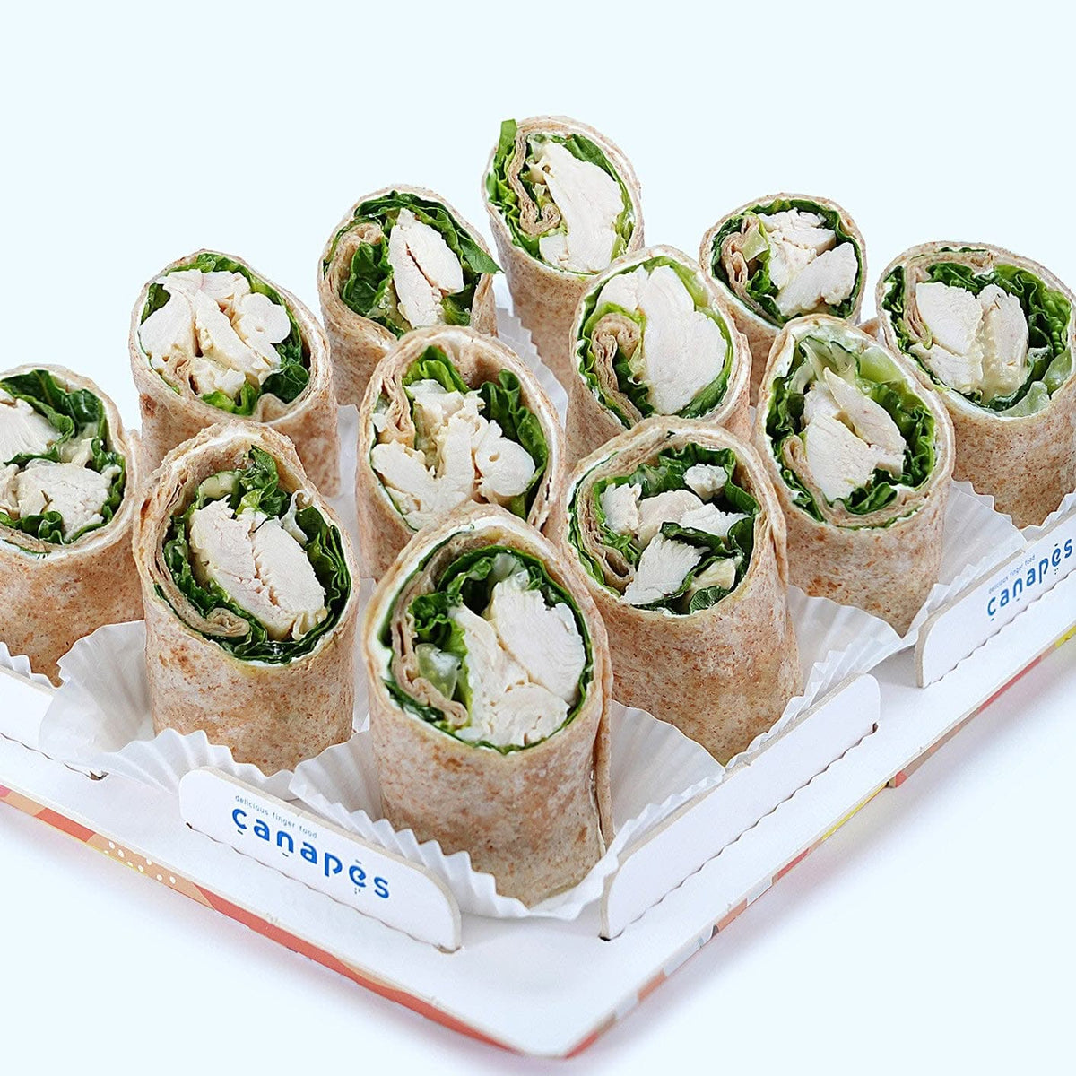 Whole Wheat Caesar Wraps 12-Piece Platter | Canapés USA
