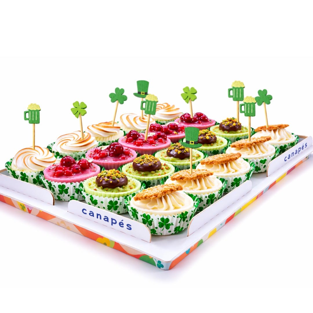 St Patrick's day desserts themed platters
