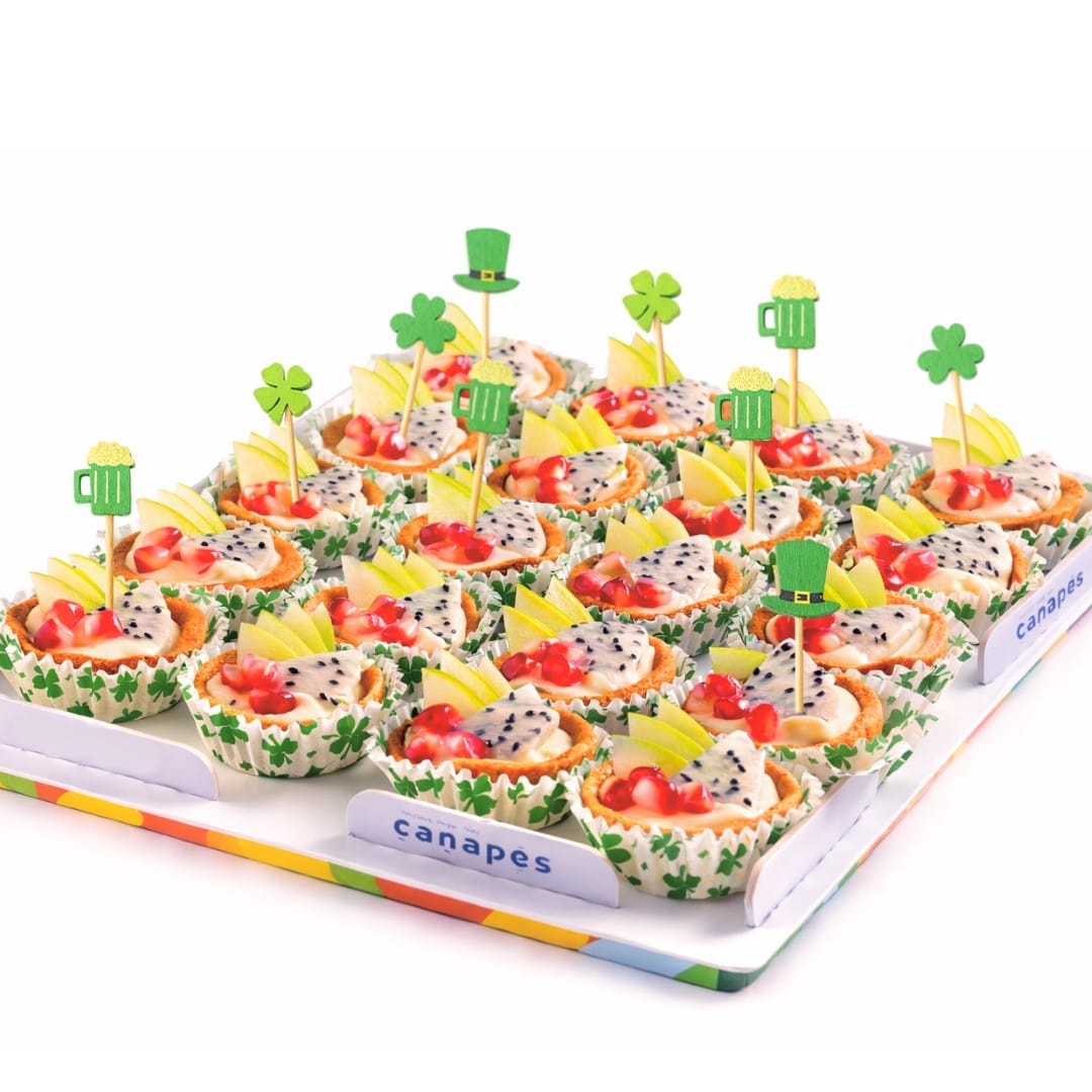 St Patrick's day desserts themed platters